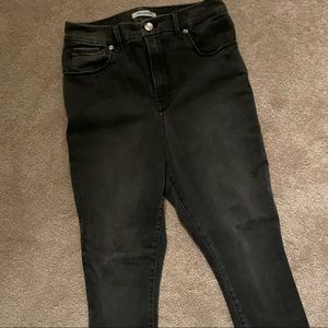 Good American gray/black good waist jeans